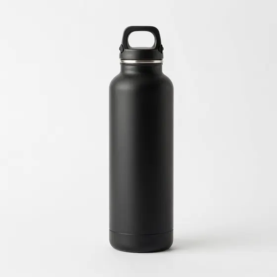 Bottle source image prepared for AI product photo editing